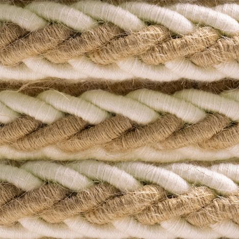 Creative-Cables Cordon 2XL Ø24 mm (1 m, Jute Beige + Cotton White CLS21) (1/5)