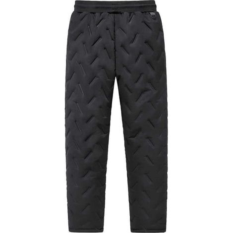 Homme Pantalon de Sport d'Hiver Polaire Imperméable Chaud Gris Renforcé avec Poches, Fibre de Polyester, Jogging Poids Léger, Taille XL, Noir CMK (1/4)