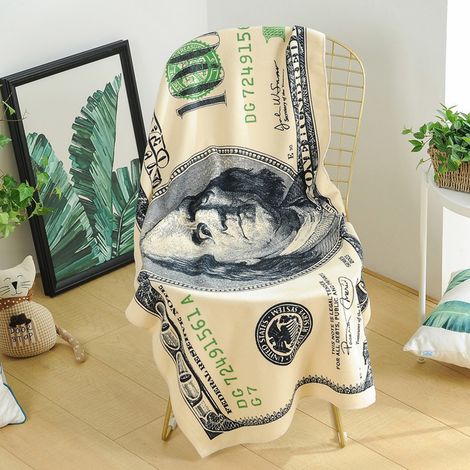 Quadratisches Strandtuch (US-Dollar/Euro), saugfähig und staubdicht, Strandtuch, Bademantel, 1 (1/5)