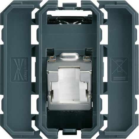 Prise RJ45 gallery cat.6 STP 2 modules incliné (WXF232)