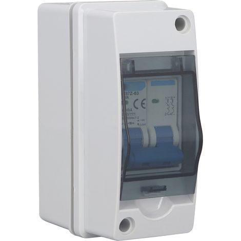 Interrupteur sectionneur CC 6 A 1000 V, disjoncteur miniature avec boîtier de distribution étanche IP65 pour panneaux solaires photovoltaïques (1/5)