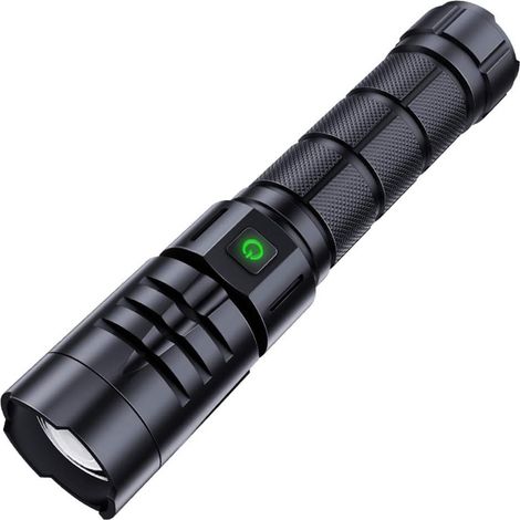 Soavoa Lampe Torche LED 10000 Lumens Rechargeable USB Étanche IPX4 Zoomable Aluminium Camping Chasse Randonnée (1/5)