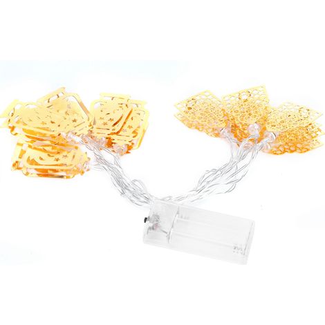 10 LED-Lichterketten in warmweißer Kürbisform für Ramadan- und islamische Eid-Feiern (1/5)