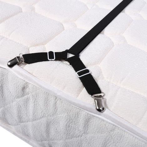 Drap Attaches boucle Sangle Triangle anti-glissant Clips Pinces pour fixation Draps croix noir 2 (1/4)