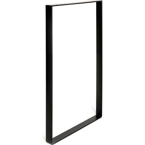 Pied de table en acier noir mat – Cadre fermé 710mm – Installation rapide – Design industriel pour bureaux et tables à manger – REI
