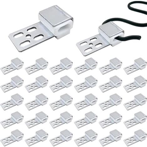 32 clips metálicos para muelles de sofá, para reparación y sustitución de muebles. (1/5)