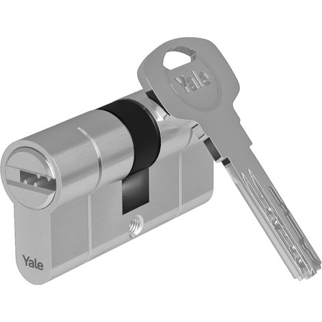 Cylindre de Serrure Débrayable 30x40 mm, 10 Goupilles - Porte Extérieure, Porte Intérieure, Porte d'Entrée - YC2100-5 Clés réversibles, nickelé (1/5)