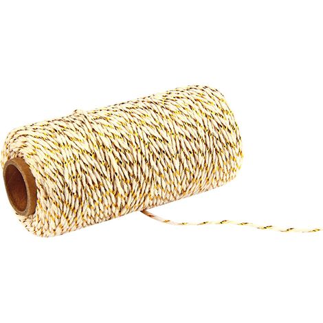 Cordes En Coton - 2 mm - 100 M - Pour Décoration Festive Mariage Artisanat Cuisine Maison - 1 Rouleau (1/5)