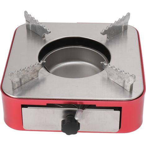Réchaud à alcool solide pliable de type tiroir pour camping en extérieur, voyage et barbecue - Rouge (1/5)