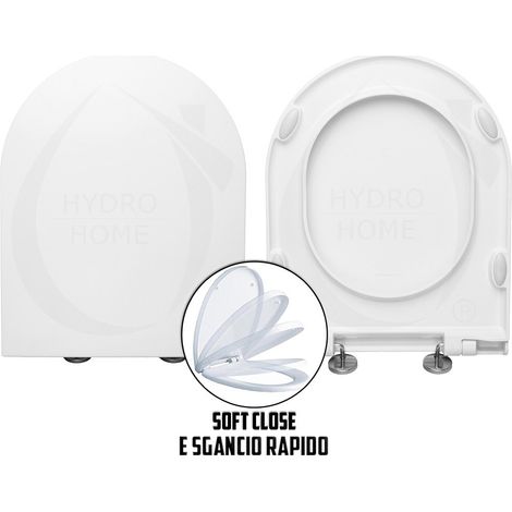 Copriwater Slim Ydra Pozzi Ginori termoindurente bianco Soft Close Sgancio Rapido (1/4)