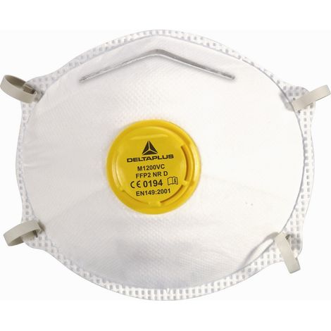 PACKUNG MIT 10 EINWEG-HALBMASKEN DER FORM FFP2 MIT VENTIL DELTA PLUS-M1200VC TU