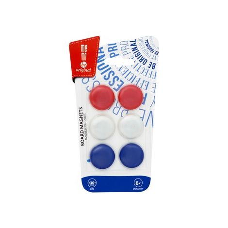 Imanes Memobe de 30 mm para pizarras - 6 uds., blíster
