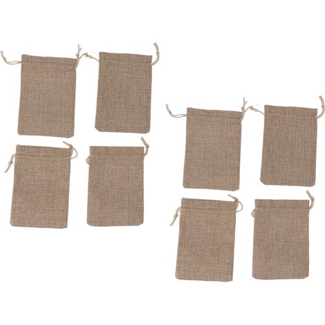 50 Jute-Geschenktüten mit Kordelzug, Schmuckbeutel aus Leinen, Jute-Hochzeitstüten für DIY-Partys (1/5)