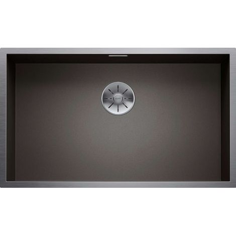 Blanco Zerox 700 - Spülbecken, 74x44 cm, Edelstahl Dark Steel 526244 (1/4)