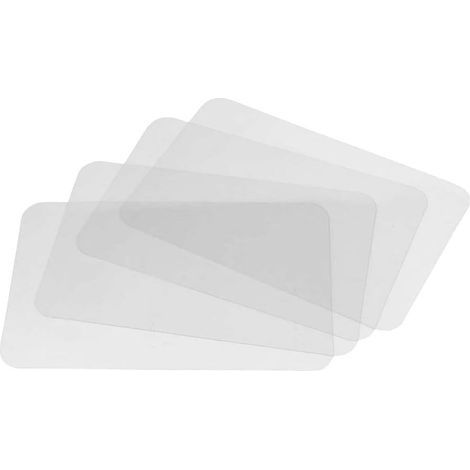 Set de Table Transparent,4 PCS Plastique Sets de Table Enfant sous-Verres Lavables Antidérapants Set de Table Napperon pour Table à Manger de Cuisine et Doublures de Réfrigérateur 43 28 cm (1/5)
