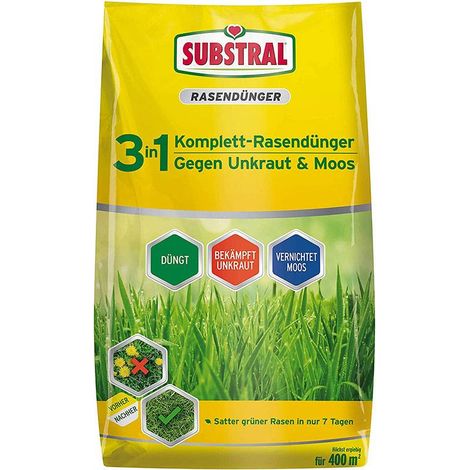 Substral 3in1 Komplett-Rasendünger gegen Unkraut und Moos 14kg (1/6)