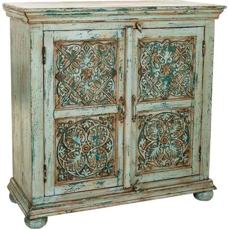 Recibidor de madera acabado artesanal 90x40x90 (1/5)