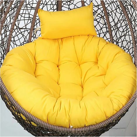 Coussin de Remplacement pour Chaise Suspendue, Assise pour Fauteuil Œuf Balançoire, Coussin de Siège avec Repose-Tête, Pad pour Chaise Pivotante de Jardin, Lot de 1 (1/5)