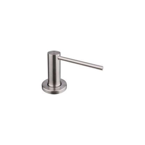 Distributeur Savon Encastrable pour Cuisine et Salle de Bain, avec Pompe en Acier Inoxydable, Bouteille de 500 ML, Remplissage du Haut, Brossé (1/4)