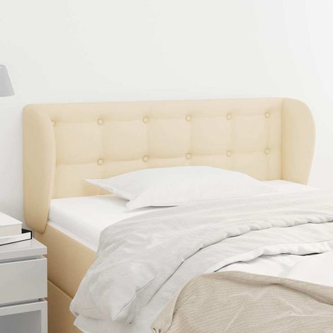 vidaXL Cabecero de tela color crema 103x23x78/88 cm (1/5)