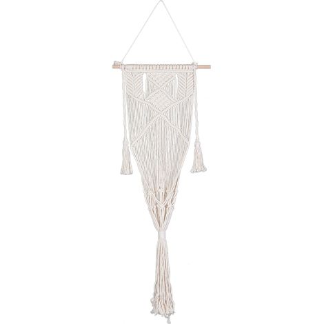Hamac suspendu en corde de coton avec franges, chaise berçante décorative pour chat, animal de compagnie, jardin et maison. (1/5)