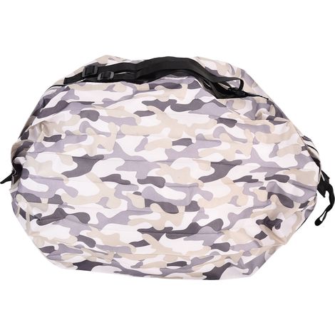 Sac de voyage imperméable grande capacité, pliable et portable, idéal pour les courses, camouflage gris.