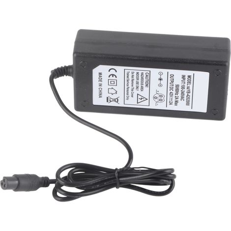 Chargeur universel 42V 2A 3 broches pour trottinette électrique, planche à roulettes électrique, adaptateur secteur 100-240V (prise US) (1/5)