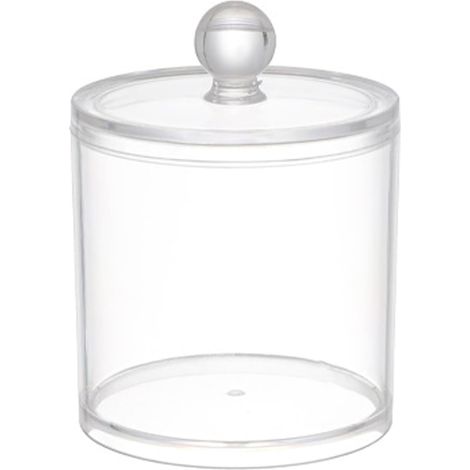 Lot de 1 Distributeur Pots Apothicaire, Acrylique Transparent, Organisateur Maquillage, Pour Coton-tiges