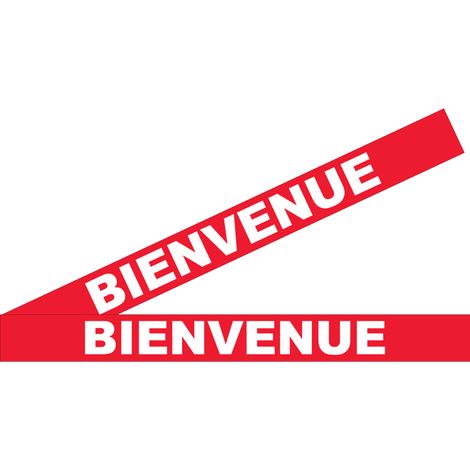 Lot 2 bandes 100mm x 1m - Bienvenue Rouge - 4641720 (1/2)