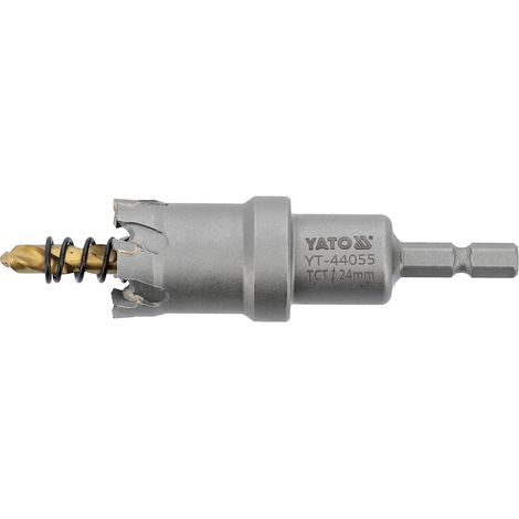 YATO, modelo YT-44055, Sierra de corona, ideal para perforación en madera, metal y plástico, herramienta profesional para cortes precisos y rápidos (1/2)
