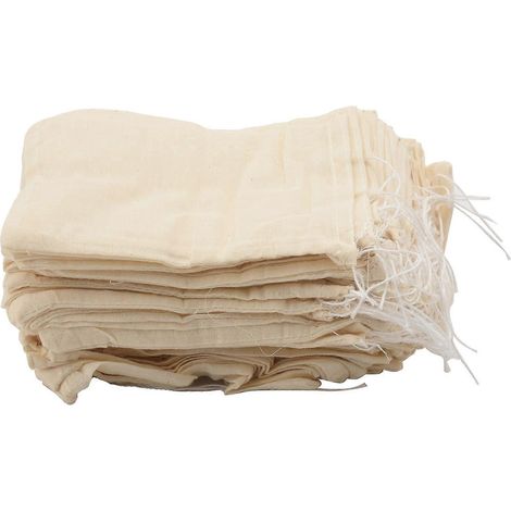 Lot de 200 sachets en mousseline de coton, sacs à cordon multi-usages (1/5)