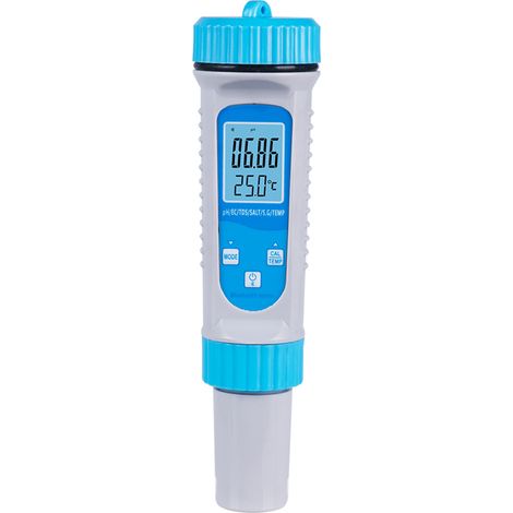 Testeur de pH intelligent BT 6 en 1 pour piscine : pH/EC/TDS/Sel/SG/Température, moniteur de qualité de l'eau, détecteur multifonctionnel pour laboratoire d'eau potable de piscine (1/5)