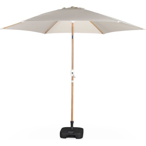 3m round parasol, wood-effect pole, Touquet, Sand