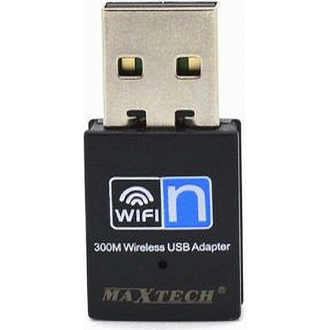 Trade Shop - MAXTECH WI-FIP002 DRAHTLOSER WIFI-USB-ADAPTER 300M NANO-PC-COMPUTER - (1/3)