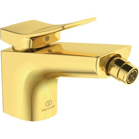 Miscelatore bidet CHECK sporgenza 133 mm oro spazzolato con piletta IDEAL STANDARD (1/2)