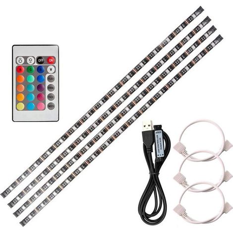 bandes LED USB 50 cm mini télécommande rétroéclairage (1/5)