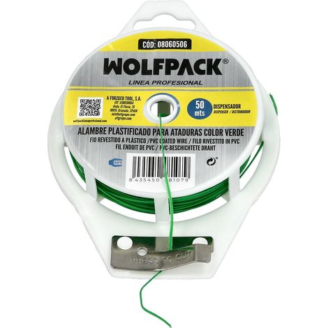 Alambre Atadura Plastificada Verde (Dispensador 50 M.) (1/4)