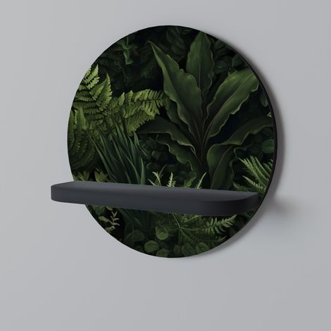 FOREST WHISPERS Rundes Regal Schwarz (1/5)