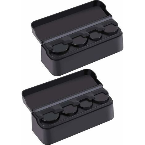 Pack Black Coin Holder Car Coin Organizer Storage Box Euro Coin Holder with Lid Pocket Euro Coin Holder for Car Portable Purse. (1/4)