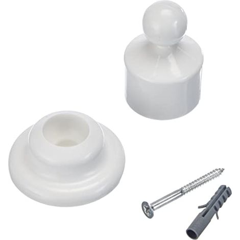 Kleine Wolke 0395100000 - Supporto angolare a Parete per Pali 25 mm, Colore: Bianco (1/4)