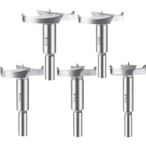 Brocas para madera (40/45/50/60/70 mm). Surtido de fresas de carburo para taladrar madera, cajones, plástico, madera contrachapada y otros materiales. (1/4)