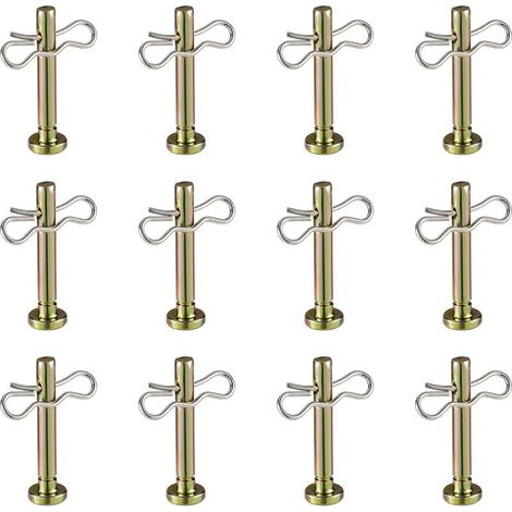 24 Pièces Goupille Acier Carbone pour Souffleuse Neige 12 Cisaillement 4,2 cm et 12 Fendue 3,5 cm (1/5)