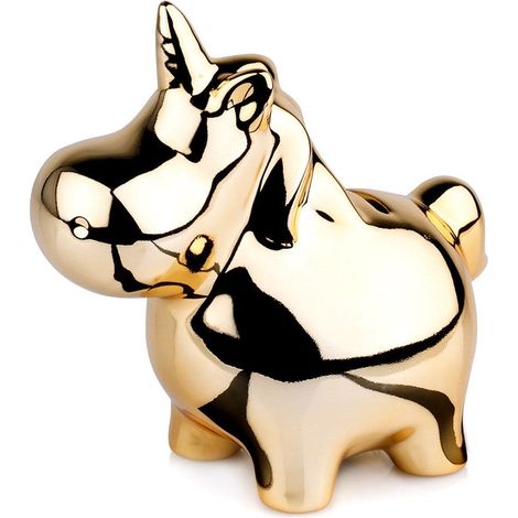 Hucha de ceramica espejo dorado 18x105 cm