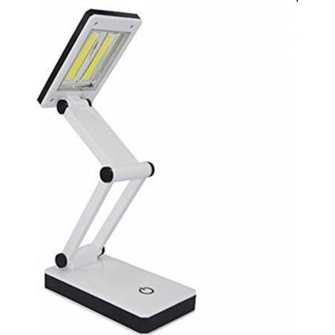 Linterna de viaje LED COB plegable y portátil con control táctil, tres niveles de brillo, funcionamiento con batería y USB - Crezuo