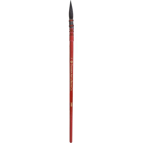 Pinceau de peinture haute qualité en poils d'écureuil, tête ronde, gouache, aquarelle, dessin, fournitures d'art, rouge 1 (1/5)