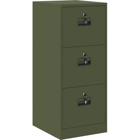 File Cabinet Olive Green 44 x 50 x 106.5 cm Cold-Rolled Steel vidaXL