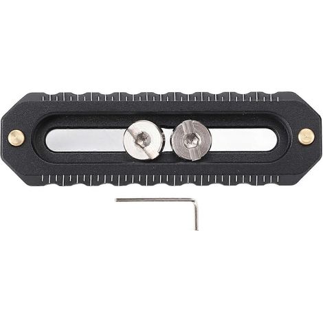 Support caméra en alliage d'aluminium avec vis 1/4 pouce, rail à dégagement rapide, broches de sécurité anti-chute pour cage et poignée (1/5)