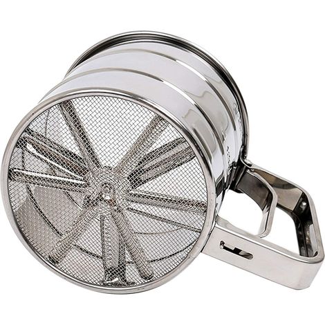 Tamis à farine et sucre à une main, saupoudreur ergonomique pour 250g, utilisation facile et propre (1/5)