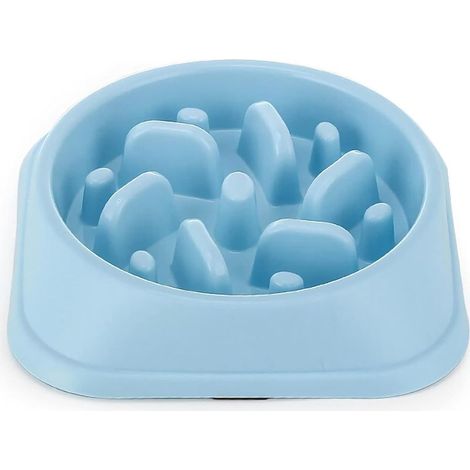 Gamelle Anti glouton Chien Gamelle d'alimentation Lente avec Base Antidérapante,Prolongez Le Temps d'alimentation pour Prévenir Diverses Maladies Causées par Une Alimentation Rapide (Bleu)-Fei Yu (1/5)