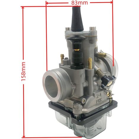 Carburateur PWK24 gris - compatible tout-terrain moto scooter - 404-122 (1/4)